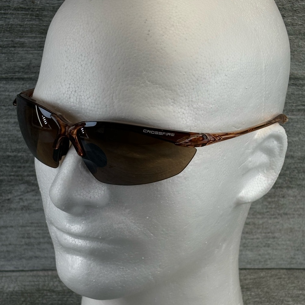 Crossfire CZ87+H Frameless Wrap Bronze Lens Safety Work Outdoor Sports Flexible
